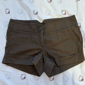 Y2K Rue 21 low rise green shorts